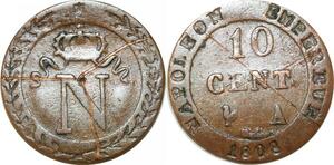 O9772 France Faux Epoque 10 Centimes Napoléon I 1808 A Paris ->Make offer
