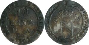 O9777 Rare France 10 Centimes Napoléon I 1809 A Paris ->Make offer