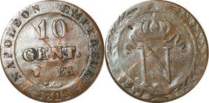 O9782 France Faux d'époque 10 Centimes Napoléon I 1808 BB Strasbourg ->Make offer