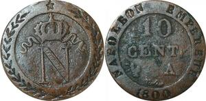 O9783 Rare France Faux 10 Centimes Napoléon I 1800 A Paris ->Make offer