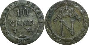 O9795 France 10 Centimes Napoléon I 1809 W Lille ->Make offer