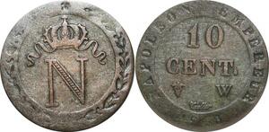 O9812 France 10 Centimes Napoléon I 1808 W Lille ->Make offer