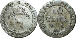 O9824 France 10 Centimes Napoléon I 1809 A Paris Quasi SUP ->Make offer