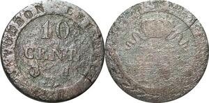 O9846 France 10 Centimes Napoléon I H La Rochelle ->Make offer