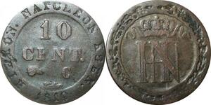 O9858 Germany Westphalie 10 Centimes Jérôme Bonaparte 1810 Cassel