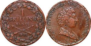 O9949 Sweden 1 Skilling Banco Carl XIV Johan 1836 Stockholm -> Make offer