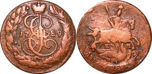 O9962 Russia 2 Kopecks Ekaterina II 1789 EM > Maker offer