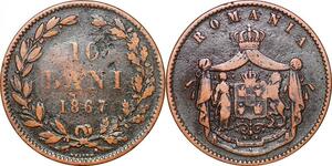 O9982 Romania 10 Bani Carol I 1867 Heaton -> Make offer