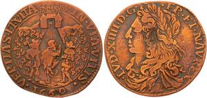 O4005 Rare Jeton Louis XIV Corporations Temple Emmaus 1660 ->Make offer