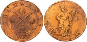 O4010 Rare R2 Jeton Louis XIV Eglises Saint Jacques Hopital 1647 ->Make offer