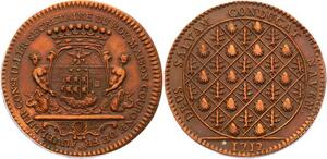 O4014 Rare Jeton Louis XIV Auvellier Secrétaire Roi 1712 SPL ->Make offer