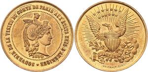 O4119 Scarce Module USA Comte de Paris US 1890 Brichaut UNC->Make offer