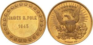 O4125 Scarce Module USA James K Polk 1845 US President Brichaut UNC->Make offer