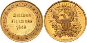 O4126 Scarce Module USA Millard Fillmore 1849 US President Brichaut UNC