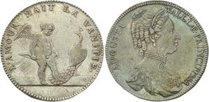 O4139 Scarce Token Great Britain Augusta Princess Wales amour vanitié Silver