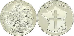 O4150 Medaille Patton Bataille Ardennes Décembre 1944 Argent Silver Proof PF BE