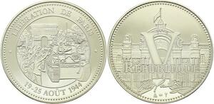 O4161 Medaille Libération Paris Ve République 19-25 août 1944 Proof PF BE