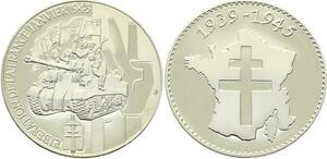 O4162 Medaille Libération France Janvier 1945 Char Leclerc Proof PF BE