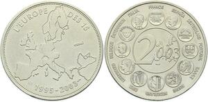 O4176 Medaille Essai 1995 2003 des XV 15 Proof PF BE ->M offre