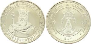 O4180 Medaille Rois et Reines France Charlemagne 768 814 Proof PF BE ->M offre