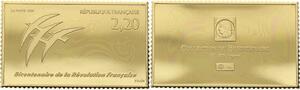 O4206 Timbre Monnaie 2,20 Francs Bicentenaire Révolution Francaise 1989 Proof