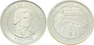 O4231 Rare Medaille Marquis de Condorcet 1743-1794 BE Proof PF ->M offre