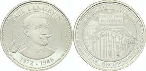 O4235 Rare Medaille Paul Langevin 1872-1946 BE Proof PF ->M offre