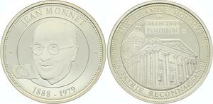 O4238 Rare Medaille Jean Monnet 1888-1979 BE Proof PF ->M offre