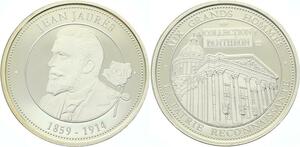 O4239 Rare Medaille Jean Jaurès 1859-1914 BE Proof PF ->M offre