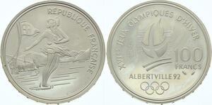 O4267 100 Francs AlbertVille Patinage 1989 FDC ->Make offer