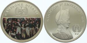 O4295 Medaille France Napoléon Empereur Campagne Italy 1796 1797 BE Proof