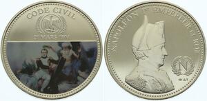 O4297 Medaille France Napoléon Empereur Code Civil 1804 BE Proof ->Make offer