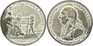 O4398 Scarce Medal Great Britain John George Cornwallis Admiralty 1802 AU