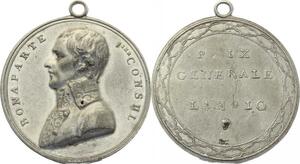 O4399 Medaille Napoléon Bonaparte Paix générale an 10 SUP ->Make offer