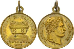 O4407 Medaille Inauguration Tombeau Napoléon I 1853 ->Make offer