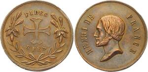 O4424 Medaille Roi Henri V Chambord Fidélité Espérance ->Make offer