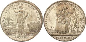 O4428 German States Preussen Token Hungersnot Hungry people 1816-1817 AU