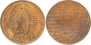 O4446 Medal Empire of India Exhibition Gigantic wheel Earls 1897 London AU