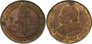 O4469 Medaille Pie X Pape Pélerinage Pibrac Toulouse 1867 ->Make offer