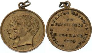 O4492 Medaille Napoléon III Eugénie Savoie Nice Algérie 1860 ->Make offer
