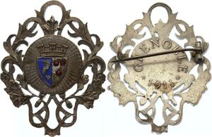 O4519 Belle Broche Grenoble 1911 Silvered ->Make offer