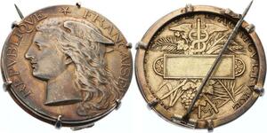 O4527 Medaille Société Agriculture République Jury Concours Ponscarme Argent