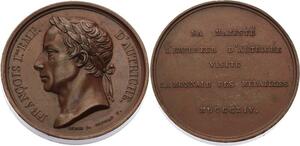 O4529 Medaille François Ier Empereur Autriche visite Monnaie des Medailles 1814