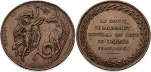 O4536 Rare Medaille Comte de Bourmont conquête d'Alger Algérie 1830