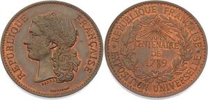 O4568 Medaille Suffrage Universel Exposition Centenaire 1789 Superbe