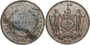 O4945 Borneo British Protectorate Cent 1889 H Heaton ->Make offer