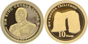 O4992 Tonga 10 Paanga George Tupou 2011 Or Gold 999% BE PF Proof ->Make offer