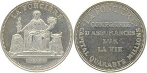O5045 Medaille Assurance La Foncière Capital 40 Millons Argent ->M offre