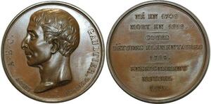 O5068 Rare Medaille Abbé Gaultier Jésuites Petit 1746 1818 FDC