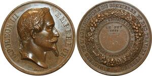 O5085 Rare Medaille Napoleon III 1868 Agriculture Award Le Puy en Velay Barre
